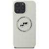 Karl Lagerfeld Silicone Double Heads And Circle MagSafe - Coque pour iPhone 16 Pro (beige)