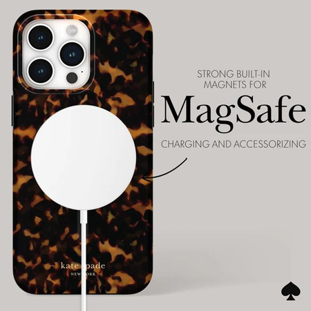 Kate Spade New York Protective MagSafe - iPhone 15 Pro Max Case (Transparent Tortoise)