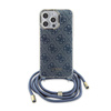 Guess Crossbody Cord 4G Print - Coque pour iPhone 15 Pro (bleu)