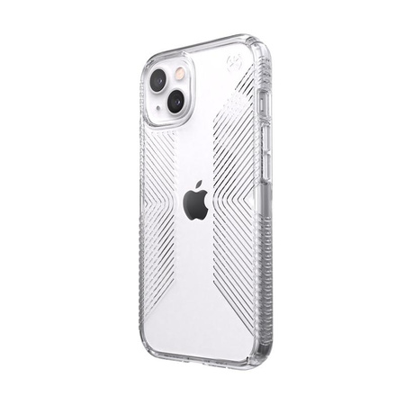 Speck Presidio Perfect-Clear with Grips - iPhone 13 Case with MICROBAN Coating (Clear)