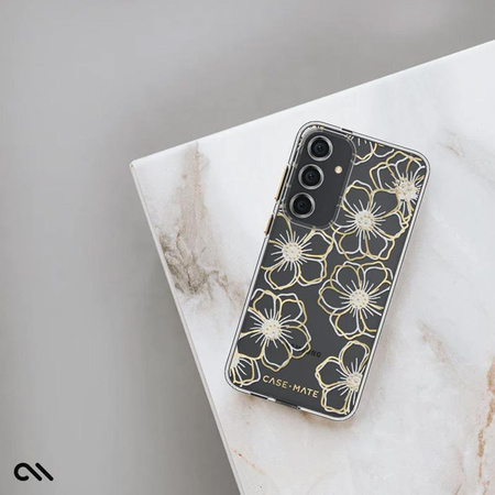 Case-Mate Floral Gems - étui pour Samsung Galaxy S24+ (Or)