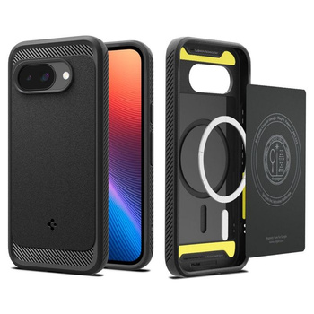 Spigen Rugged Armor MagSafe - Gehäuse für Google Pixel 9a (Mattschwarz)