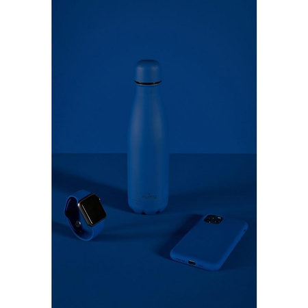 PURO ICON - Edelstahl-Thermoflasche 500 ml (Dunkelblau) (Pulverbeschichtung)