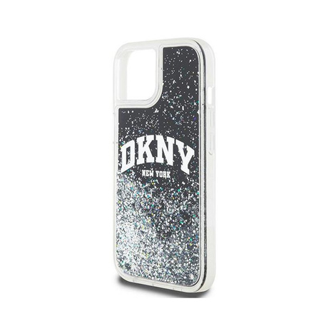 DKNY Liquid Glitter Big Logo - Case for iPhone 14 / 15 / 13 (black)