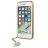 Guess 4G Charms Collection - Coque pour iPhone SE 2022/ SE 2020 / 8 / 7 avec pendentif (gris)