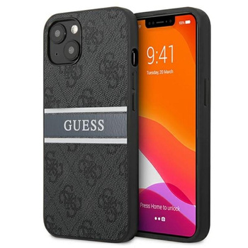Guess 4G Printed Stripe - iPhone 13 mini case (gray)