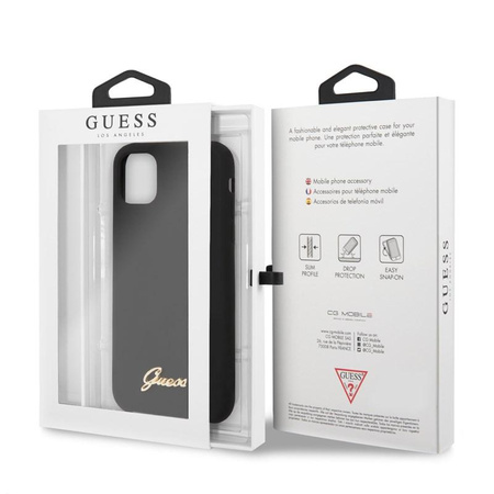 Guess Silicone Vintage - Coque iPhone 11 (noir)