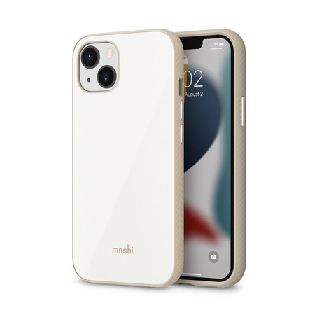 Moshi iGlaze Slim Hardshell Case - iPhone 13 Hülle (SnapTo System) (Perlweiß)