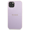 Guess Saffiano Hot Stamp & Metal Logo - étui pour iPhone 13 mini (lilas)