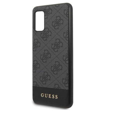 Guess 4G Bottom Stripe Collection - pouzdro pro Samsung Galaxy A41 (šedé)
