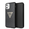 Guess Solid Glitter Triangle - iPhone 11 Case (Black)