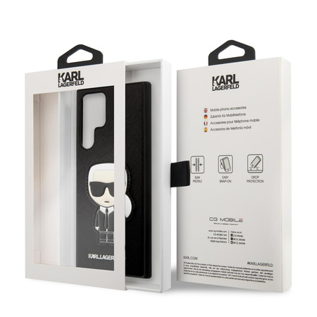 Karl Lagerfeld Saffiano Ikonik Patch - Samsung Galaxy S22 Ultra Case (black)