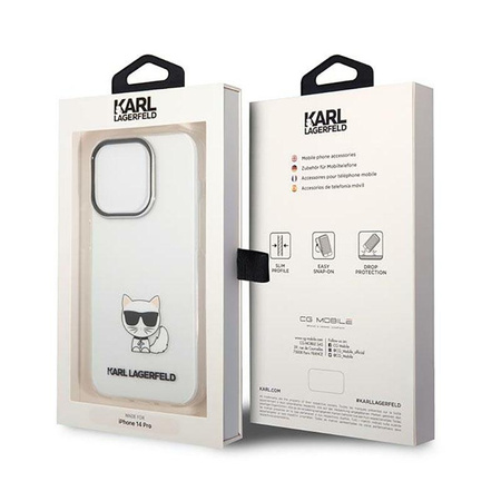 Karl Lagerfeld Choupette Body - iPhone 14 Pro Max Case (transparent)