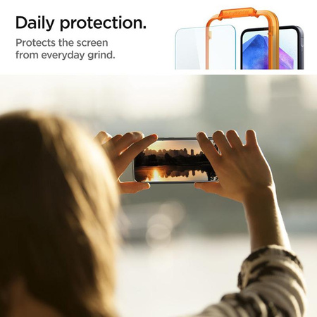 Spigen Alm Glas.TR 2-Pack - Tempered Glass for Samsung Galaxy A55 5G (Transparent)