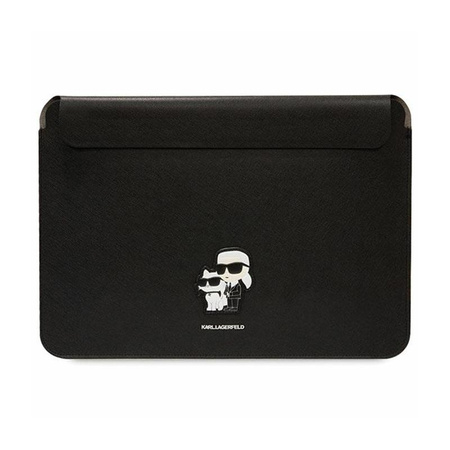 Karl Lagerfeld NFT Saffiano Karl & Choupette Sleeve - pouzdro na 14" notebook (černé)