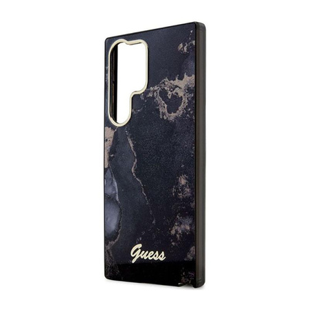 Guess Golden Marble Collection - pouzdro pro Samsung Galaxy S23 Ultra (černé)