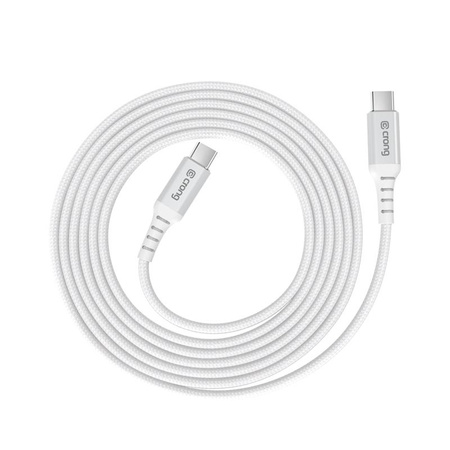 Crong Armor Link – Kabel USB-C 60W PD (1,5 m, nylonowy, USB 3.0, aluminiowe wtyczki)