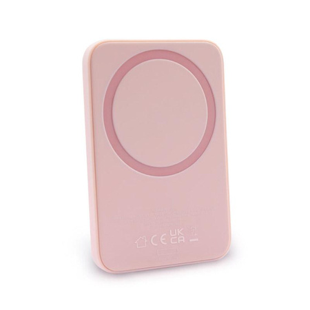 PURO Slim PowerMag Power Bank - 4000 mAh indukční powerbanka MagSafe (Dusty Pink)