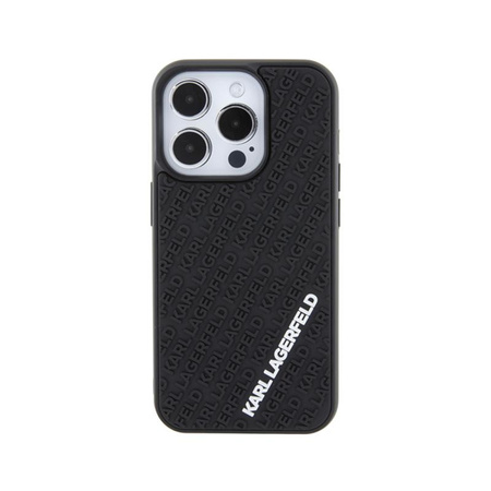 Karl Lagerfeld 3D Rubber Multi Logo - iPhone 15 Pro Case (black)