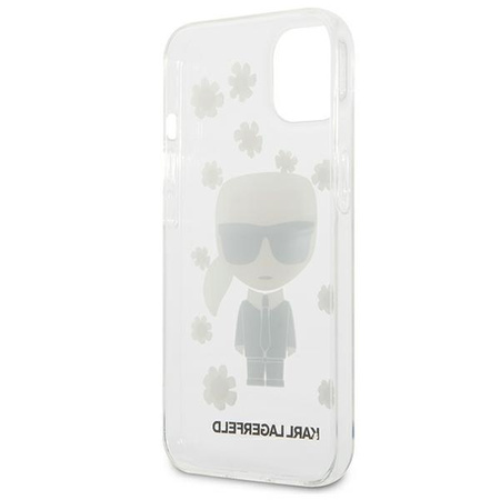 Karl Lagerfeld Iconic Karl Flower - Coque pour iPhone 13 Mini (Transparent)