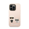 Karl Lagerfeld Liquid Silicone Karl & Choupette MagSafe - Etui iPhone 14 Pro (różowy)