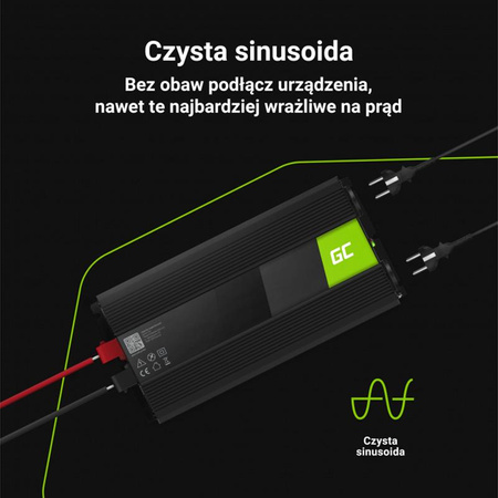 Green Cell - Měnič napětí z 12V na 230V 3000W/6000W Čistá sinusovka