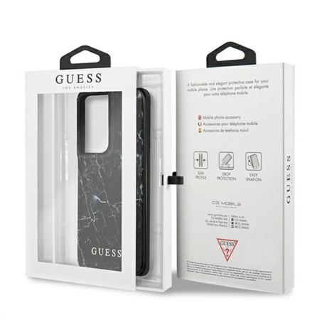 Guess Marble - Samsung Galaxy S21 Ultra Tasche (schwarz)