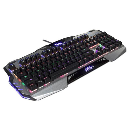 E-BLUE Mazer Mechanical 729 Keyboard, herní, černá, drátová (USB), americká, mechanická, podsvícená, modré spínače