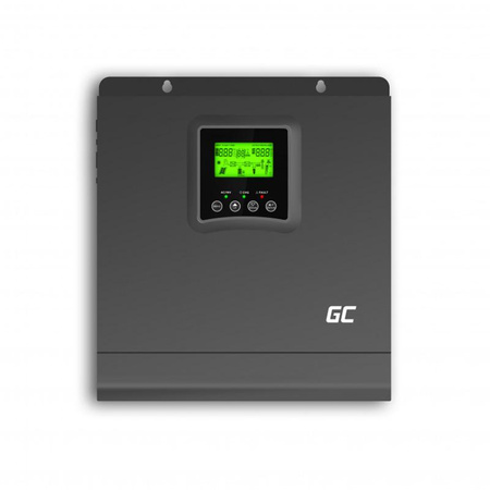 Green Cell - Solar Inverter Off Grid inverter with solar charger MPPT 24VDC 230VAC 2000VA/2000W Pure sine wave