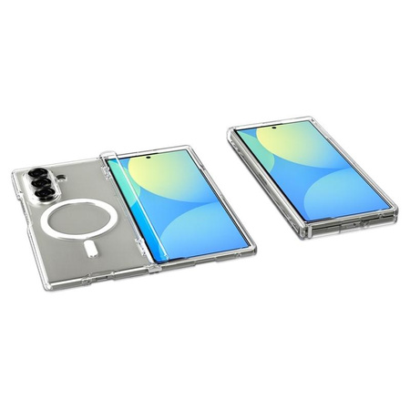 Spigen Ultra Hybrid Pro Mag MagSafe – Pouzdro pro Samsung Galaxy Z Fold 7 (Čiré/Bílé)