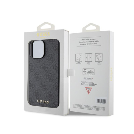 Guess 4G Metal Gold Logo - iPhone 15 Pro Max Case (gray)