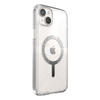 Speck Gemshell Grip + MagSafe - Coque pour iPhone 15 Plus / iPhone 14 Plus (transparent / finition chromée)