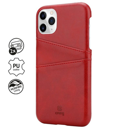 Crong Neat Cover - iPhone 11 Pro tok zsebekkel (piros)