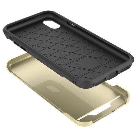 Zizo Star Diamond Hybrid Cover - iPhone X tok (arany/fekete)