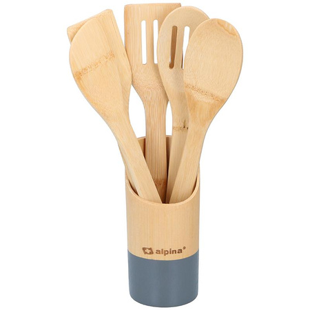 HOLZWERKZEUGE MIT RACK, Kochen, Bambus, Alpina