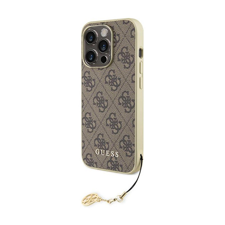 Guess 4G Charms Collection - iPhone 15 Pro Max tok (barna)