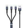 WEKOME WDC-119 Fython Series - 3-in-1 USB-A to Lightning + USB-C + Micro USB PD Connection Cable 1.2 m (Black)