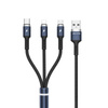WEKOME WDC-119 Fython Series - 3-in-1 USB-A zu Lightning + USB-C + Micro USB PD Anschlusskabel 1,2 m (Schwarz)