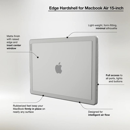 Incase Edge Hardshell Case - Kryt MacBook Air 15" M4 (2025) / M3 (2024) / M2 (2023) (Průhledný)