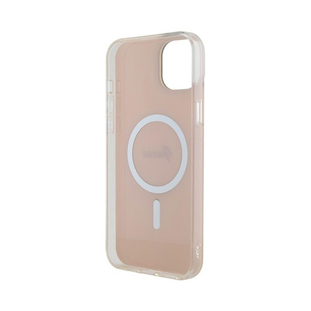 Guess IML Iridescent MagSafe - Coque pour iPhone 15 Plus (rose)
