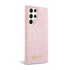 Guess Glitter Flakes Metal Logo Case - Samsung Galaxy S24 Ultra Case (pink)