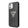 Pouzdro Guess Solid Glitter Triangle - iPhone 11 (černé)