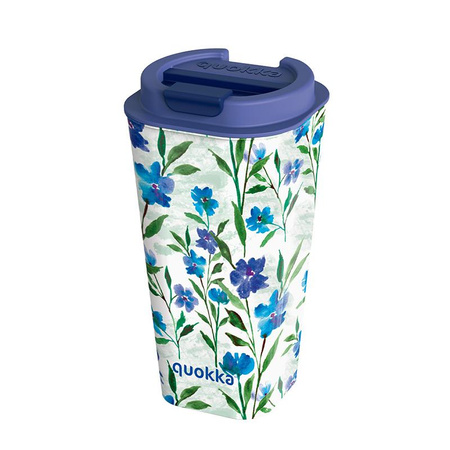 Quokka Vaso Cafe Doble Pared - Plastic mug with double walls 450 ml (Ditsy Bloom)