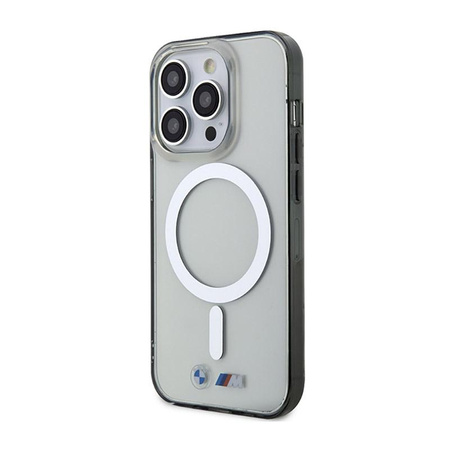 BMW Silberring MagSafe - iPhone 14 Pro Max Tasche (Transparent)