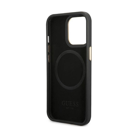 Guess 4G Logo Plate MagSafe - iPhone 14 Pro Max Tasche (schwarz)