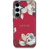 Guess Grained Printed Flower Pattern MagSafe - Case for Samsung Galaxy S25 (fuchsia)