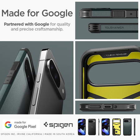 Spigen Tough Armor - Etui do Google Pixel 9 / 9 Pro (Abyss Green)