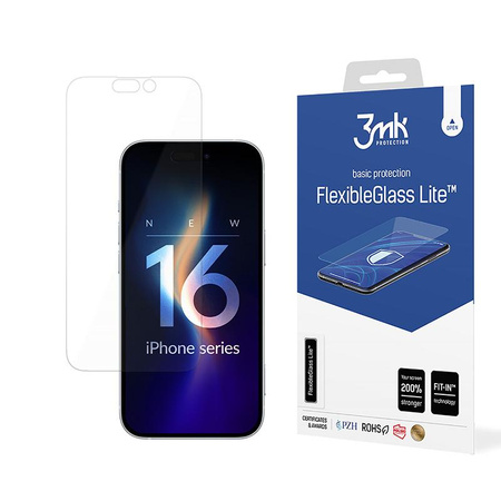 3mk FlexibleGlass Lite - Hybridní sklo pro iPhone 16 Plus