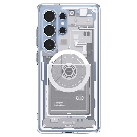 Spigen Ultra Hybrid MagSafe - étui pour Samsung Galaxy S25 Ultra (Zero One White)