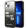 Karl Lagerfeld Gradient Ikonik Karl & Choupette - pouzdro na iPhone 13 mini (černé)